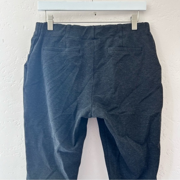 GARNET HILL Comfort Crop Trousers Pull-on Pants Heathered Charcoal Size Medium - Picture 8 of 13